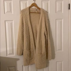 Free People Faux Fur Cardigan